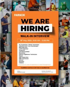 Farnek Careers 2025 in Dubai Walk in Interview
