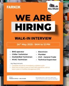 Farnek Careers 2025 in Dubai Walk in Interview