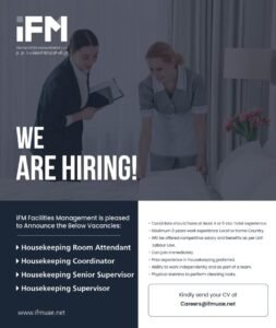 Breaking Down Roles in Integrated IFM Facilities Management in the UAE 1 Breaking Down Roles in Integrated IFM Facilities Management in the UAE
