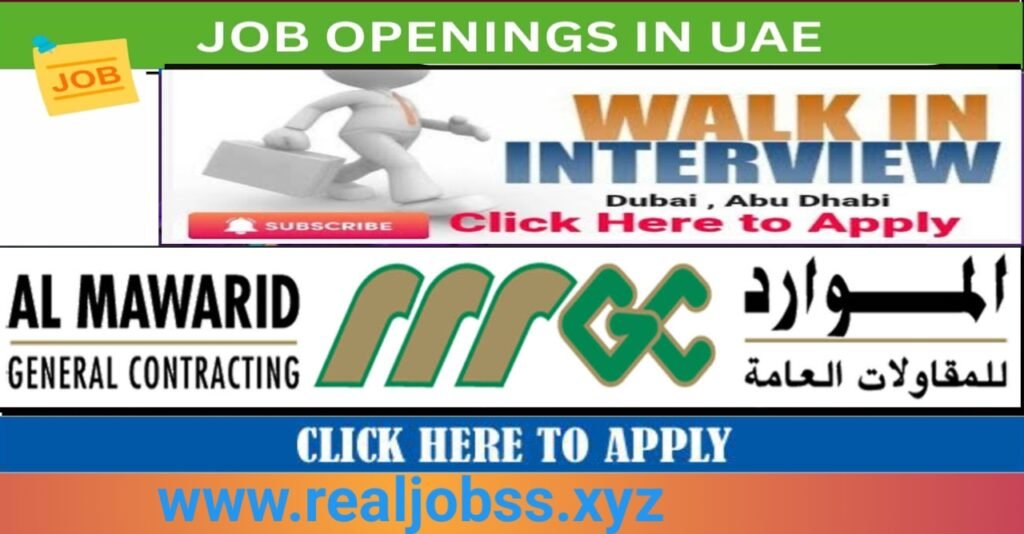 Mawarid Holding Abu Dhabi 2025: Positions Open for Walk-In Interviews