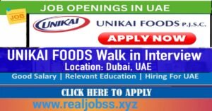 Unikai Foods Jobs In Dubai 2025