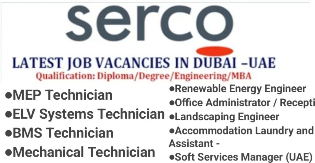 Serco Careers UAE | Jobs for Freshers & Expert Professionals 2025