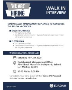 Ejadah Walk-In Interviews 2025: Your Path to Success in Dubai and Abu Dhabi 1 Ejadah Walk-In Interviews 2025: Your Path to Success in Dubai and Abu Dhabi