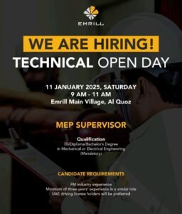 Emrill Careers Dubai: 2025 Walk-in Interview Dates & Application Process