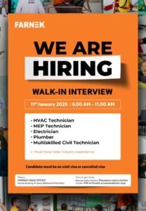 Everything You Need to Know About Farnek Walk-In Interviews in Dubai 2025