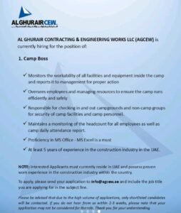 AL-Ghurair Contracting & Engineering Works LLC Dubai: What’s New for Job Seekers in 2025