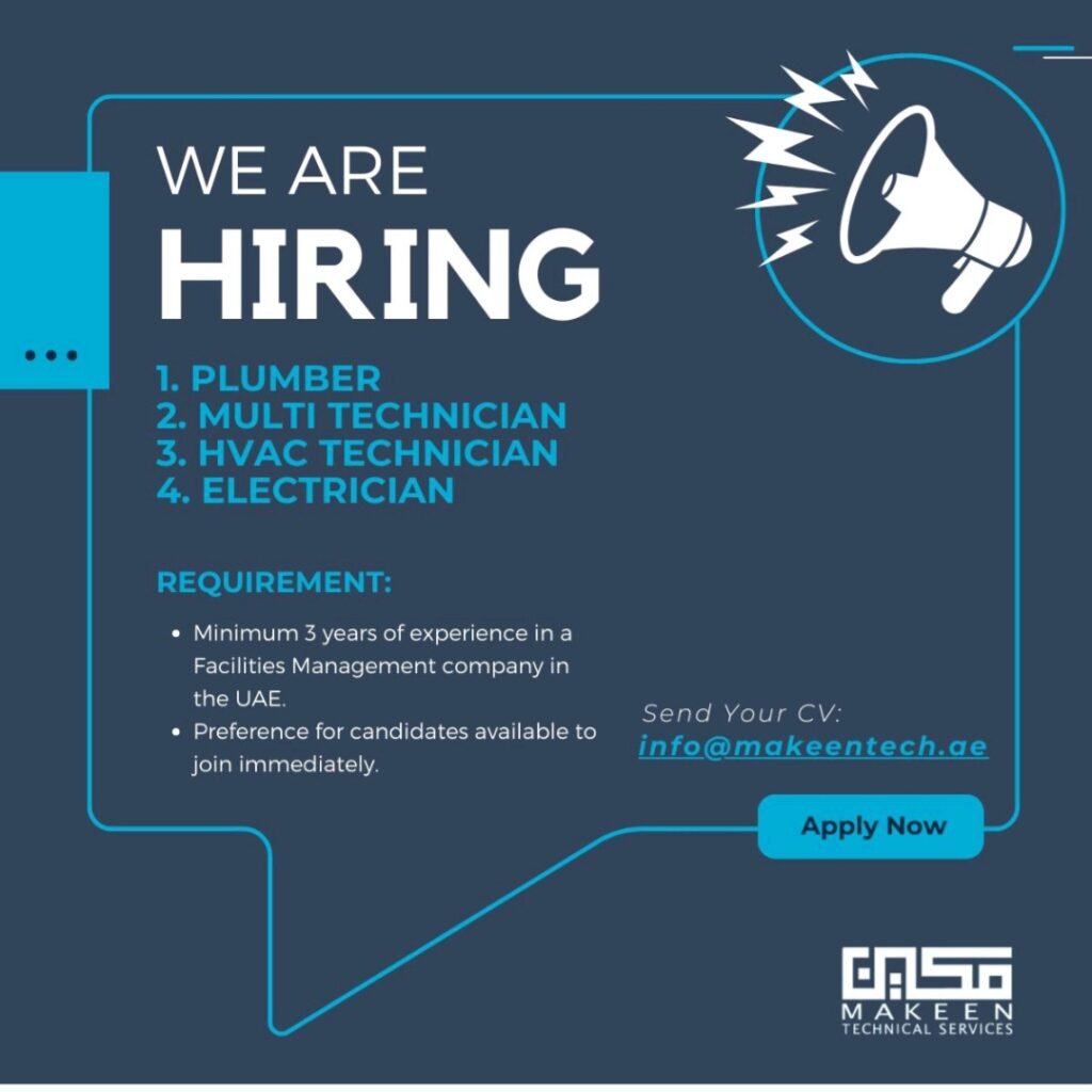 Join the Team: Makeen Technical Services Job Openings in Dubai 2025