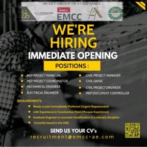 EMCC (Electromechanical Credible Contractors) LLC Career 2025: Dates, Venues, and Key Details