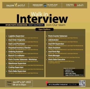 Falcon Motors Walk in Interview in Abu Dhabi
