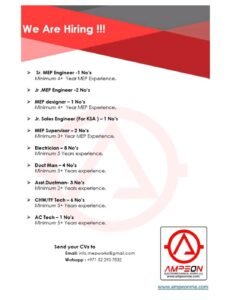 Ampeon Electromechanical Careers 2025: Dates, Venues, and Key Details