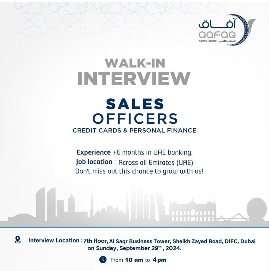 Aafaq Islamic Finance Walk In Interviews 2025: Dates, Venues, and Key Details