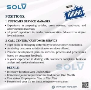 Dubai 2025: Build Your Career with Solv Group Today