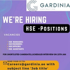 Gardinia Building Contracting Careers 2025: Dates, Venues, and Key Details