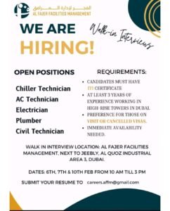 Land Your Dream Job at Al Fajer Facilities Walk In Dubai 2025