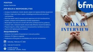 Job Vacancies In Dubai With BFM Facilities Services 2025