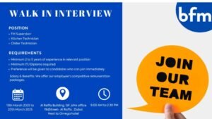 Job Vacancies In Dubai With BFM Facilities Services 2025