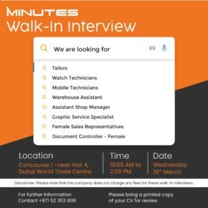 Minutes UAE Latest Interviews 2025: Dates, Venues, and Key Details