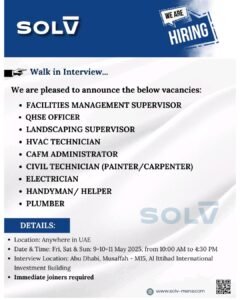 Dubai 2025: Build Your Career with Solv Group Today