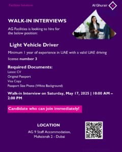 AG Facilities Walk in Interviews2025: Dates, Venues, and Key Details