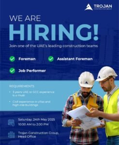 Trojan Construction Open Day Recruitment 2025: Join a Leading Construction Firm in Abu Dhabi