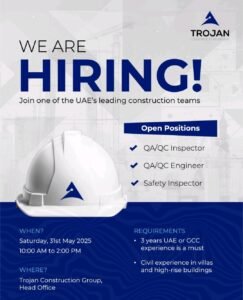 Trojan Construction Open Day Recruitment 2025: Join a Leading Construction Firm in Abu Dhabi
