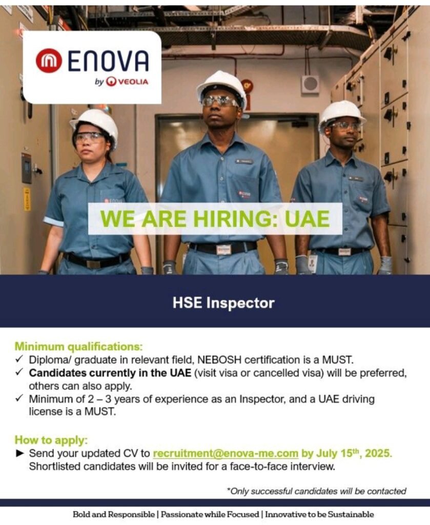 2025 Hiring Alert: Enova Facilities Management Jobs in Dubai