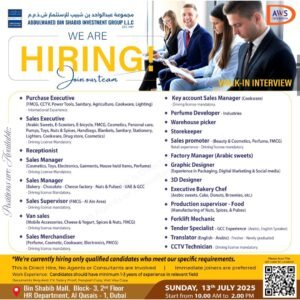 Abdul Wahed Bin Shabib Investment Group Walk Interview 2025: Dates, Venues, and Key Details 1 Abdul Wahed Bin Shabib Investment Group Walk Interview 2025: Dates, Venues, and Key Details