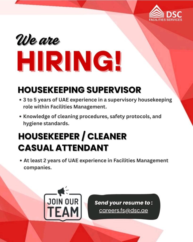 DSC Facilities Services Announced Latest Hiring 2025: Dates, Venues, and Key Details