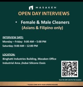 Masaken Open Day Recruitment in Dubai 2025: Dates, Venues, and Key Details 1 Masaken Open Day Recruitment in Dubai 2025: Dates, Venues, and Key Details