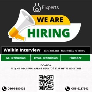 Fixperts Contracting Walk in Interview in Dubai 2025: Dates, Venues, and Key Details 1 Fixperts Contracting Walk in Interview in Dubai 2025: Dates, Venues, and Key Details