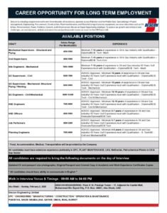Descon Engineering Walk in Interview in Abu Dhabi 2025: Dates, Venues, and Key Details