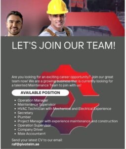 PIVOT Open Day Recruitment in Dubai 2025: Dates, Venues, and Key Details