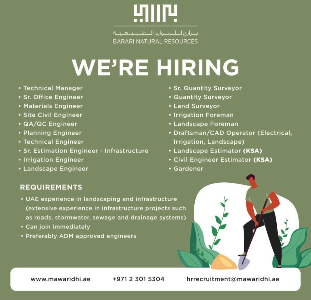 Barari Natural Resources Recruitments in Abu Dhabi 2025: Dates, Venues, and Key Details