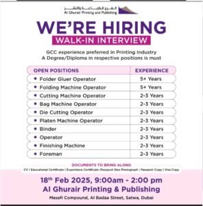 AG Printing Walk in Interview in Dubai 2025: Dates, Venues, and Key Details 1 AG Printing Walk in Interview in Dubai 2025: Dates, Venues, and Key Details