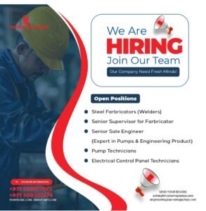 NEMA Pumps International Jobs in Dubai 2025: Dates, Venues, and Key Details