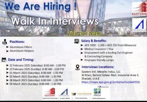Eastern International LLC Careers 2025: Dates, Venues, and Key Details