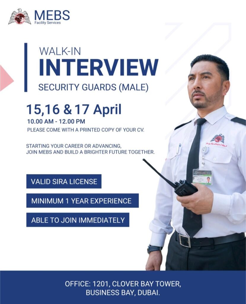 Facilities Management Jobs In Dubai 2025: Dates, Venues, and Key Details