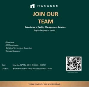 Masaken Open Day Recruitment in Dubai 2025: Dates, Venues, and Key Details