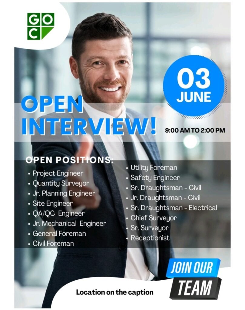 Green Oasis Contracting Open Interview in Dubai 2025: Dates, Venues, and Key Details