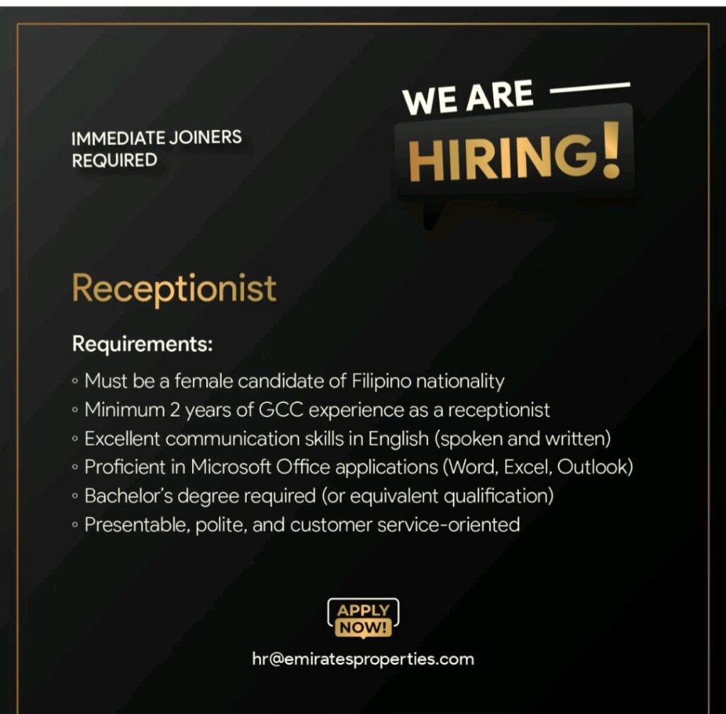 Emirates Properties Careers 2025: Dates, Venues, and Key Details