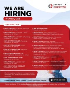CADD Emirates Walk in Interview in Dubai 2025: Dates, Venues, and Key Details