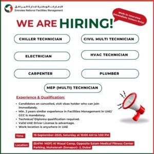 Emirates National FM Walk in Interview in Dubai 2025: Dates, Venues, and Key Details