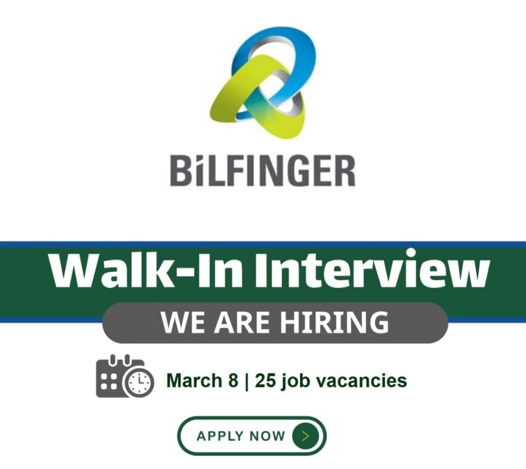 Bilfinger Engineering Company Jobs 2025: Dates, Venues, and Key Details
