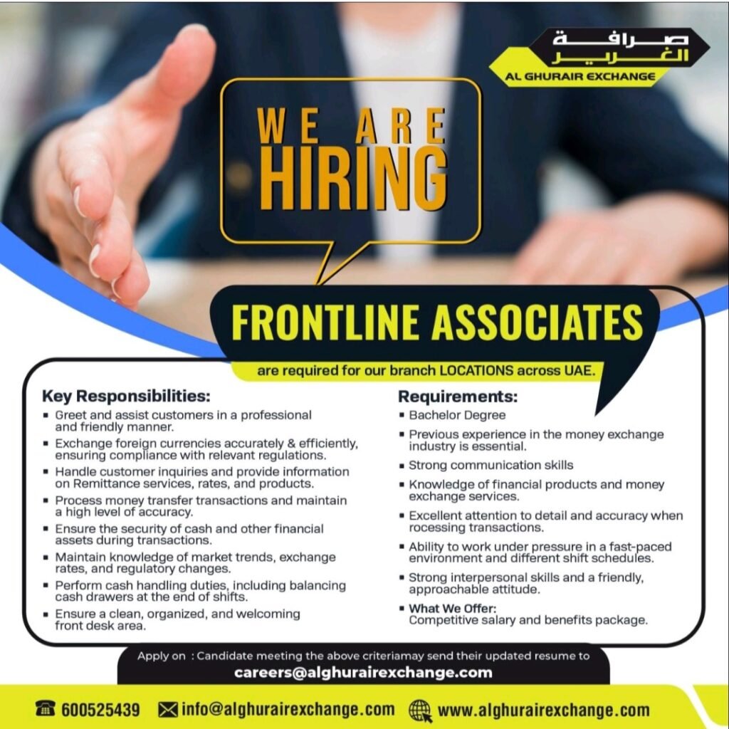 Al Ghurair Exchange Careers In Dubai 2025: Dates, Venues, and Key Details