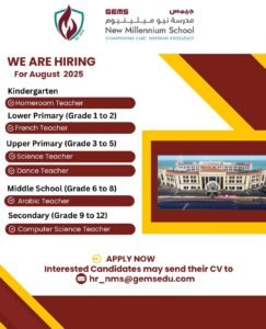GEMS New Millennium School Careers in Dubai 2025: Dates, Venues, and Key Details