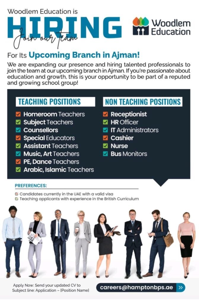Woodlem Park School Careers UAE 2025: Dates, Venues, and Key Details