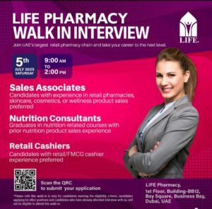 Life Pharmacy Jobs Careers Dubai 2025: Dates, Venues, and Key Details