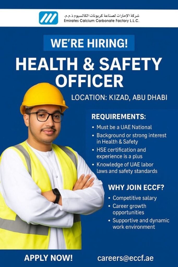 Emirates Calcium Carbonate Factory L.L.C. Vacancy In UAE 2025: Dates, Venues, and Key Details