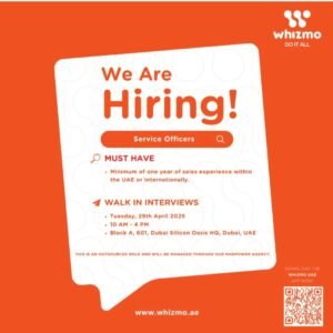 Whizmo Walk in Interview in Dubai 2025: Dates, Venues, and Key Details