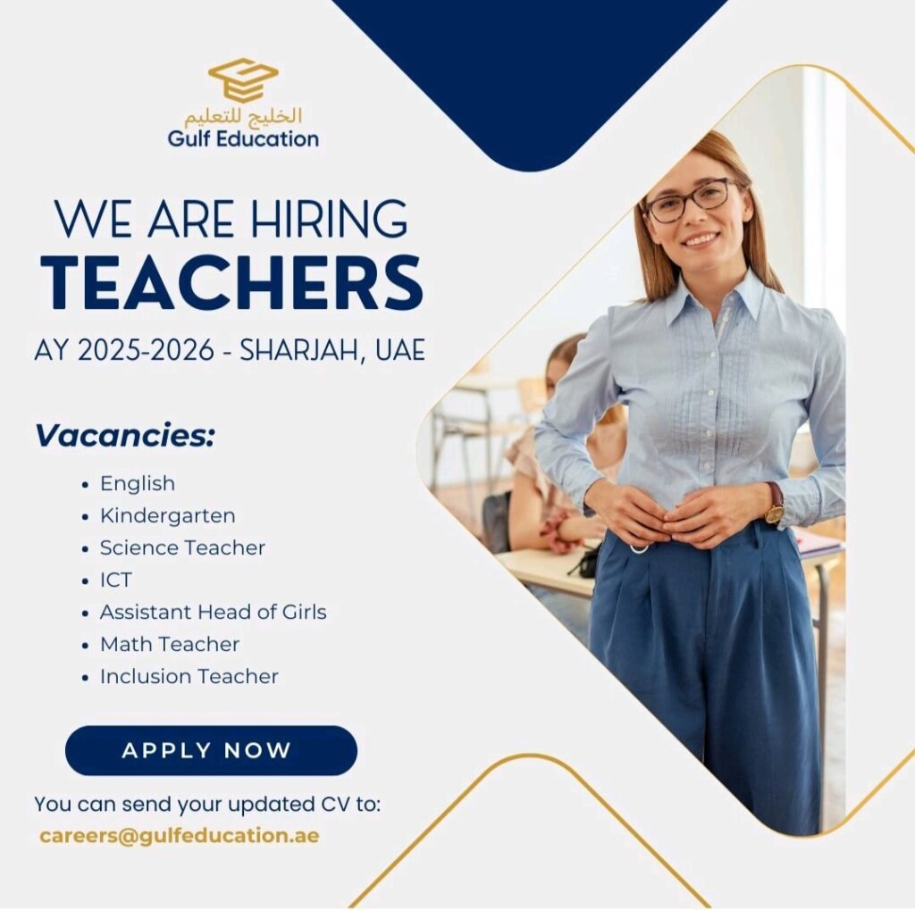 Gulf Education Careers in Ras Al Khaimah & Sharjah 2025: Dates, Venues, and Key Details